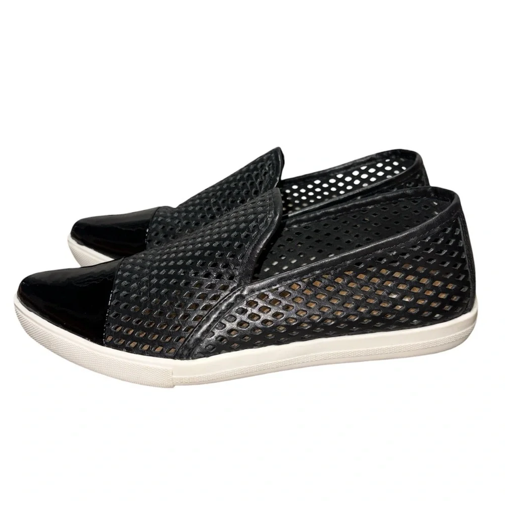 Jibs Slim Slip-On Fashion Sneaker‎ Flat In Jet Black + Onyx Women’s Size 7